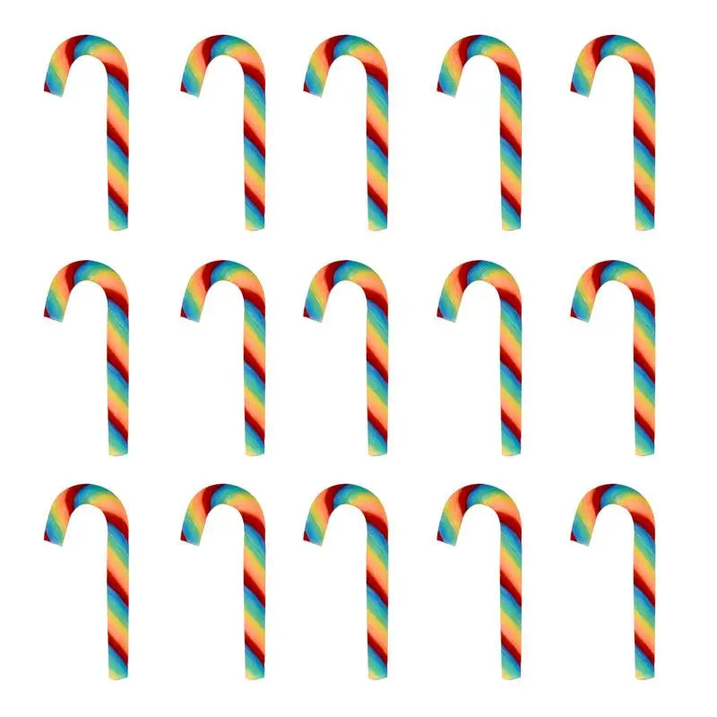 Kawaii Resin Candy Cane Cabochons – Christmas Flatback Craft Decorations (15/30/60/90PCS)