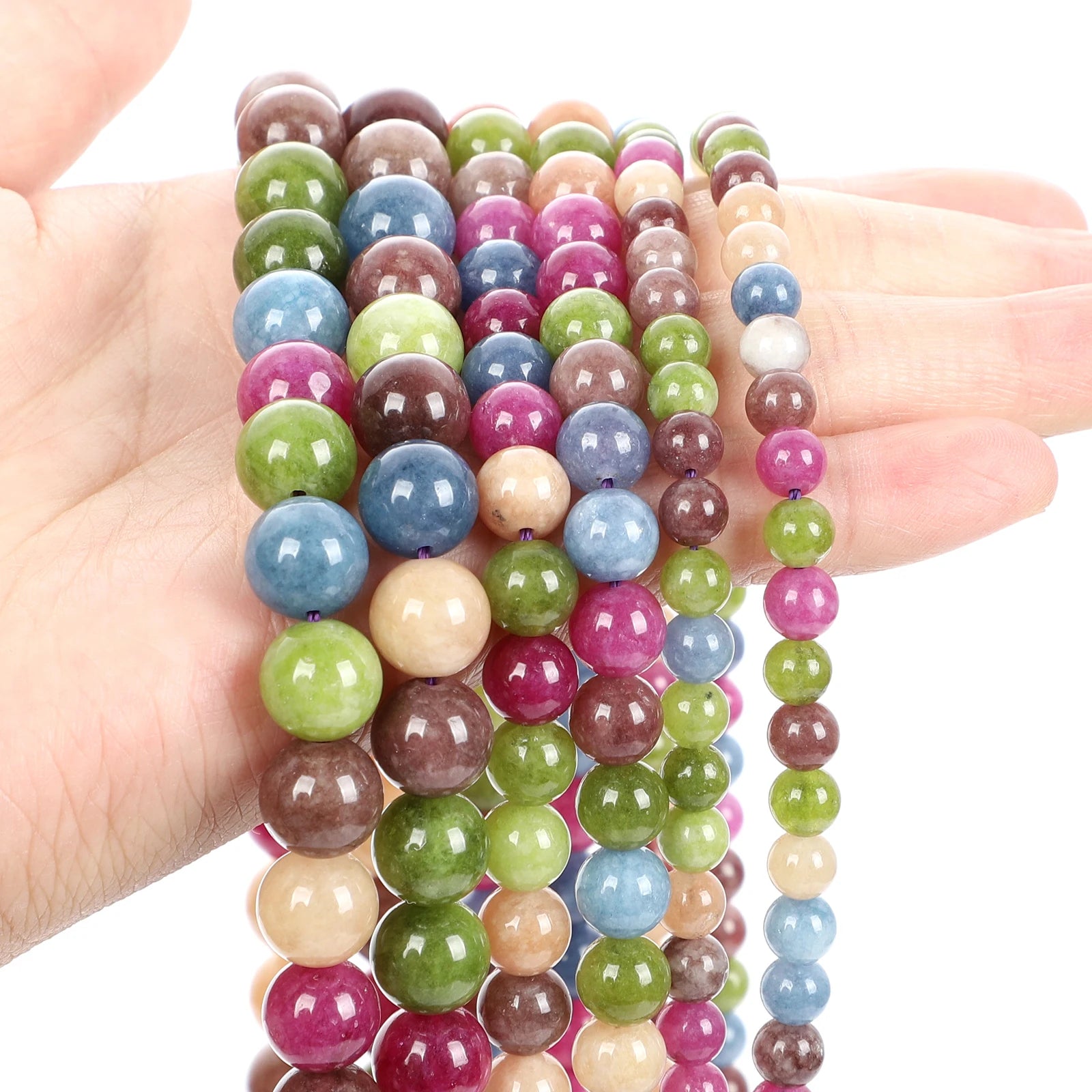Purple Natural Stone Beads – Amethyst, Agate & Tourmaline for DIY Jewelry