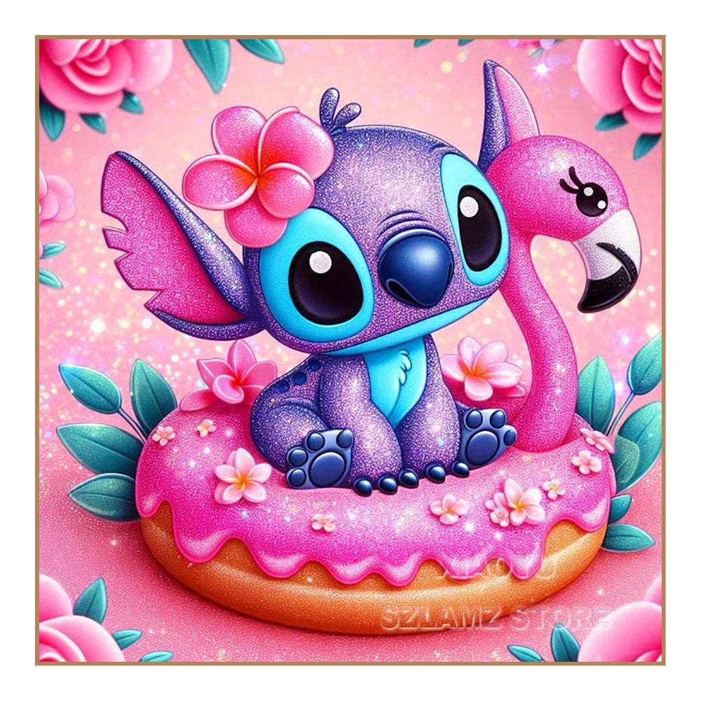 Cartoon Stitch Diamond Painting Kit – Full Round/Square Rhinestone Embroidery Art