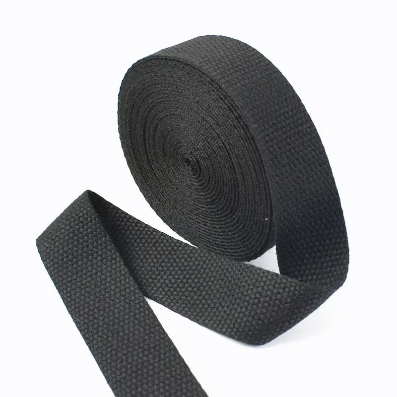 4M Cotton Webbing Tape – 1.3mm Thick Strap for Bags, Belts & DIY Sewing (20–50mm)