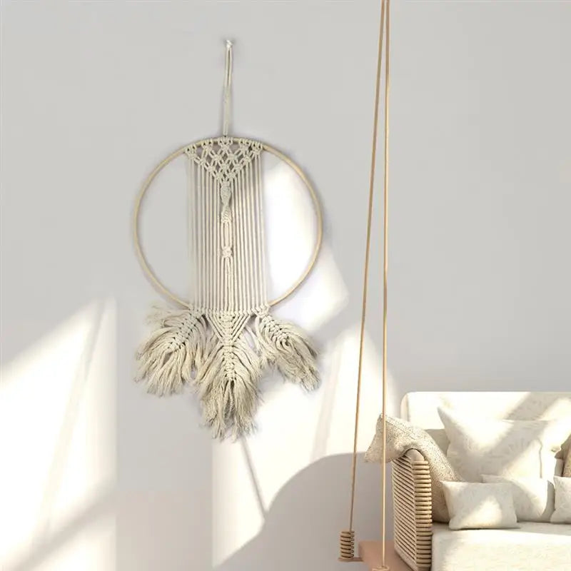 Wooden Bamboo Floral Hoop Ring – DIY Wreath & Dream Catcher Frame