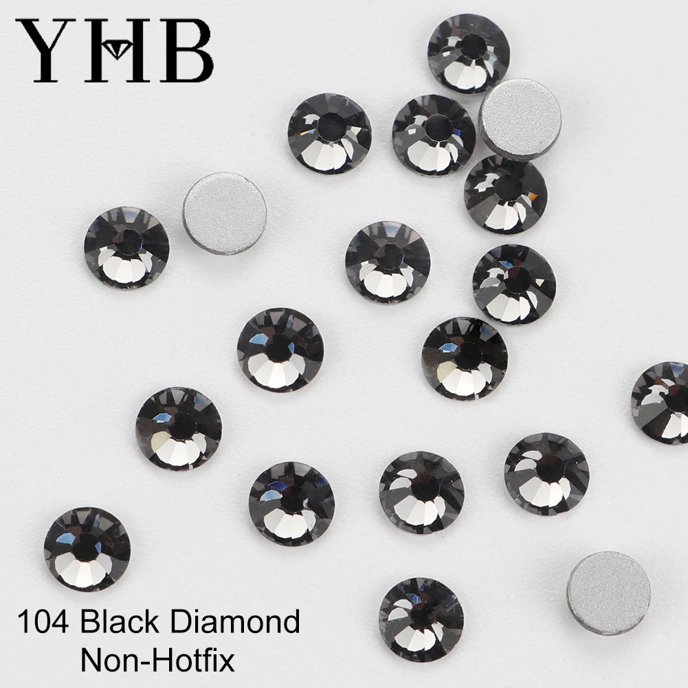 YHB Cold-Fix Crystal Rhinestones – 101–133 PCS for DIY Crafts