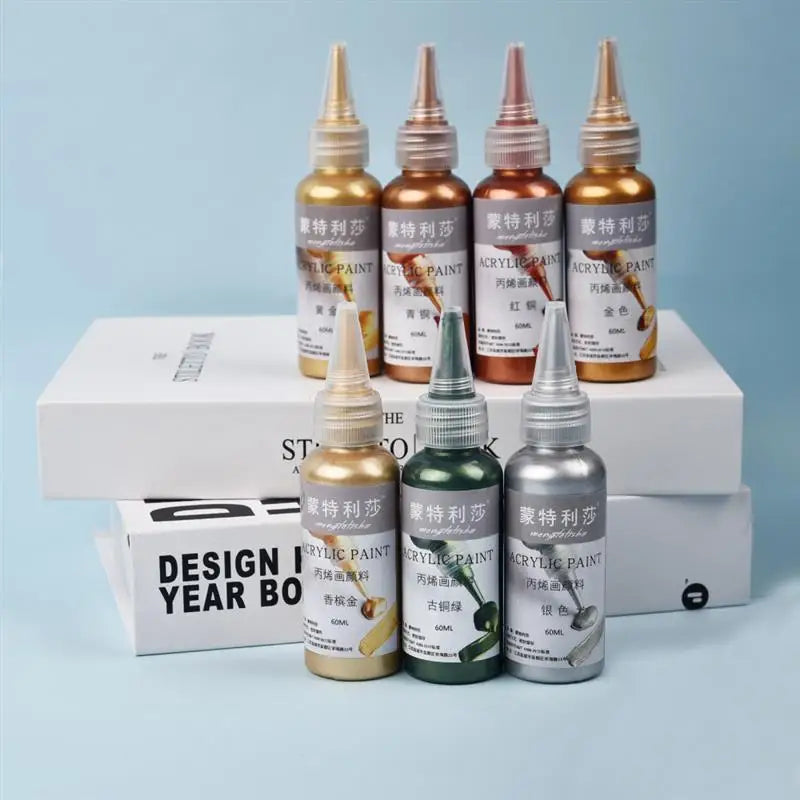 60ml Waterproof Metallic Pigment – Acrylic Paint for DIY Resin, Graffiti & Craft Decoration