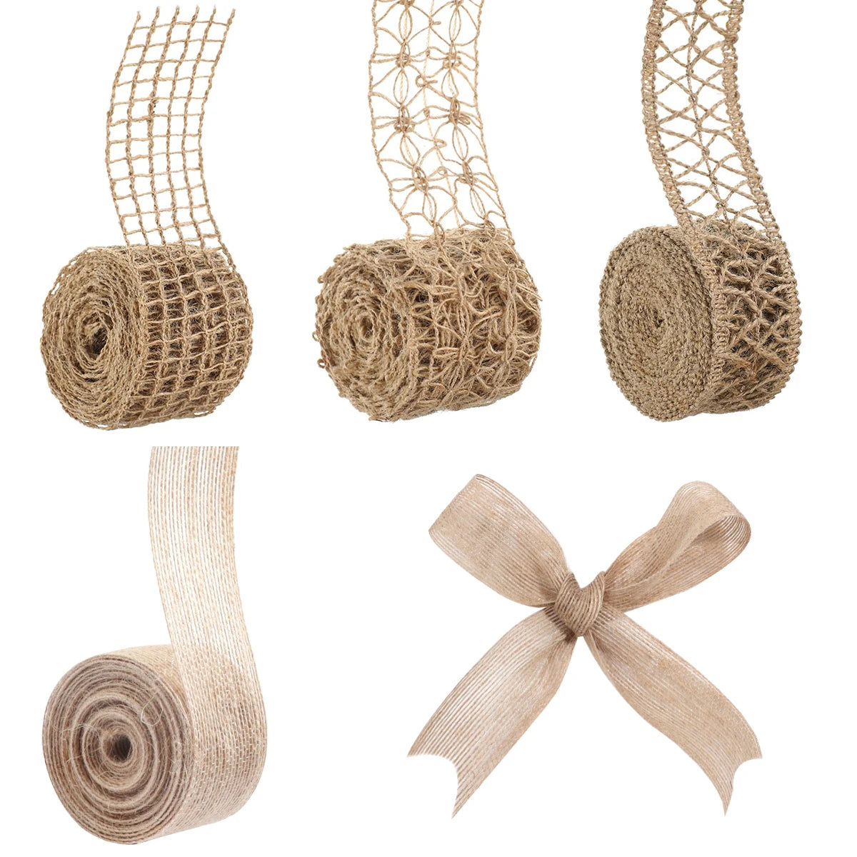 Linen Burlap Ribbon – 5/10M Craft & Gift Packaging Webbing