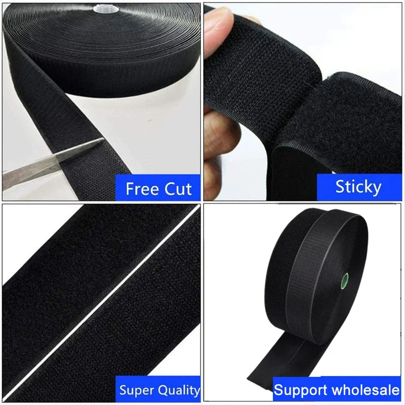 Hook & Loop Sewing Fastener Tape – Non-Adhesive Nylon (5M/Pair, 16–150mm)