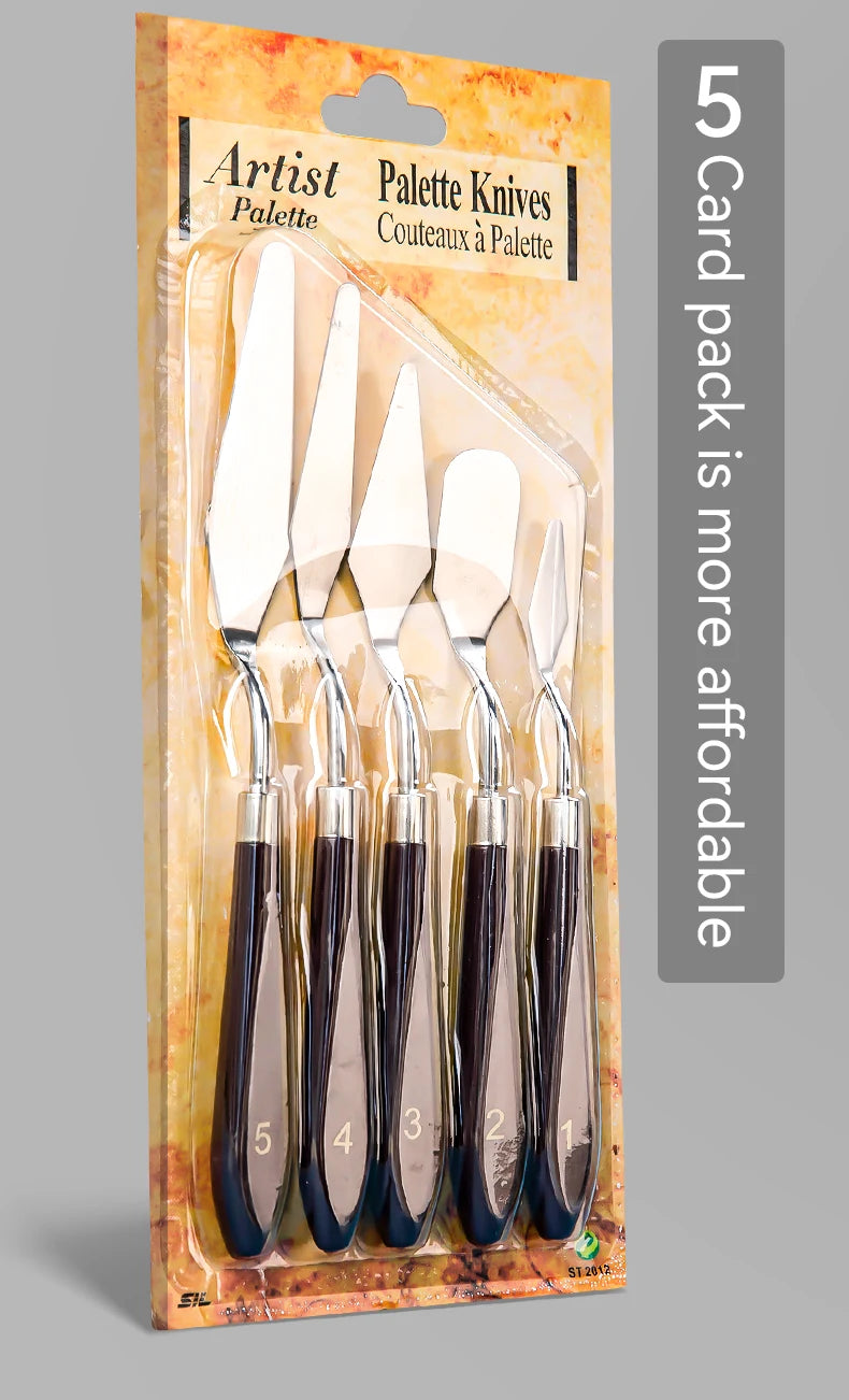 Borrence Stainless Steel Painting Knives – Artist Spatula Set