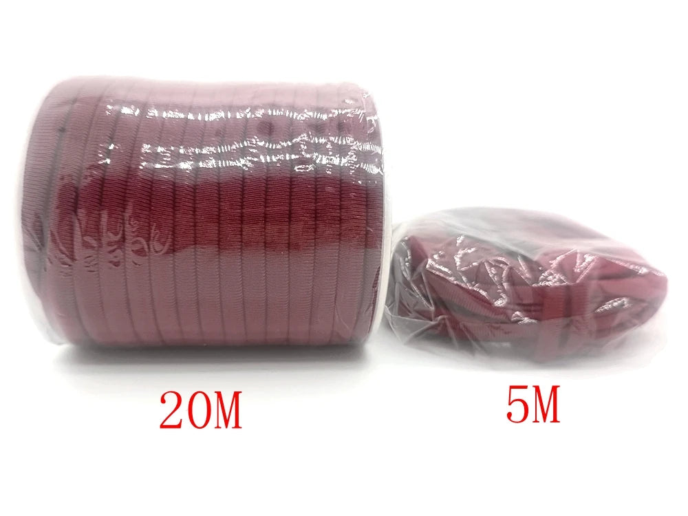 5mm Elastane Cord – Plain Color Hollow Stitched Elastic Band (46 Colors)