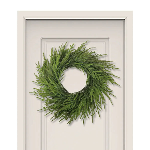 Artificial Norfolk Pine Garland – Realistic Faux Cedar Greenery for Christmas Décor