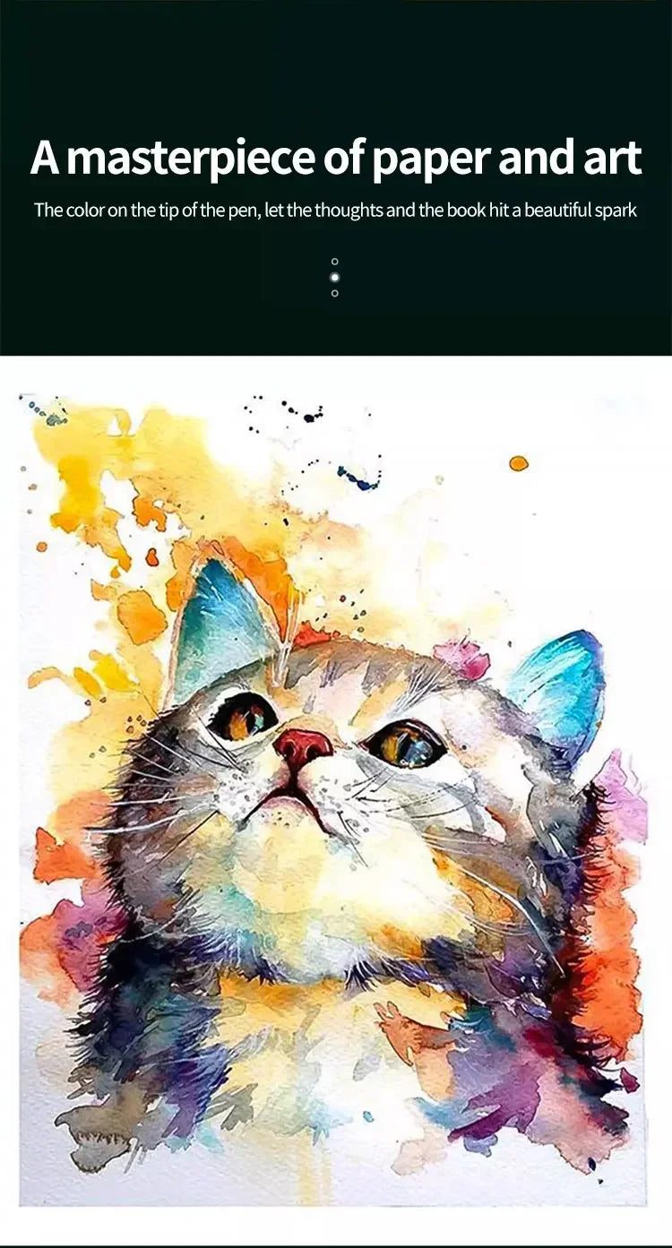 100% Cotton Watercolor Paper Pad – 20 Sheets, 200gsm/300gsm