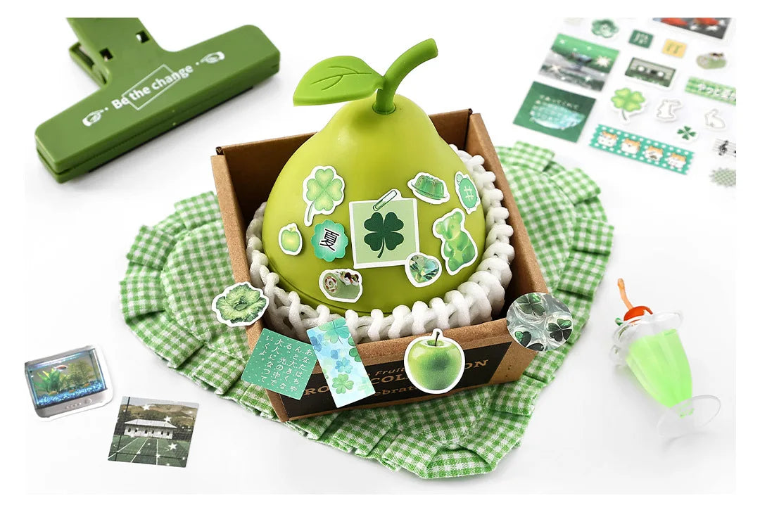 Retro Japanese Cartoon Stickers – 2-Sheet Lucky Clover Anime Kawaii Set