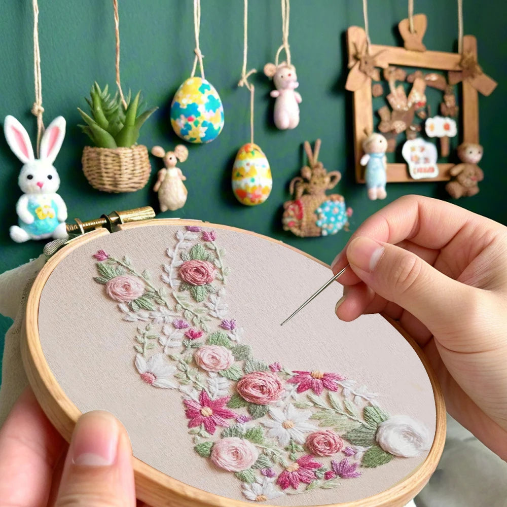 Easter Bunny Embroidery Beginner Kit