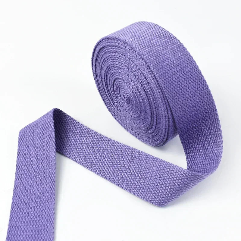 4M Cotton Webbing Tape – 1.3mm Thick Strap for Bags, Belts & DIY Sewing (20–50mm)