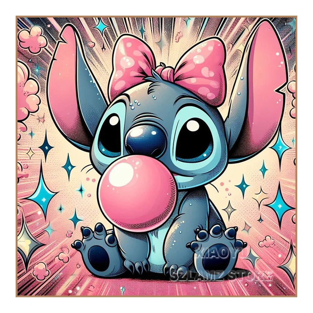 Cartoon Stitch Diamond Painting Kit – Full Round/Square Rhinestone Embroidery Art