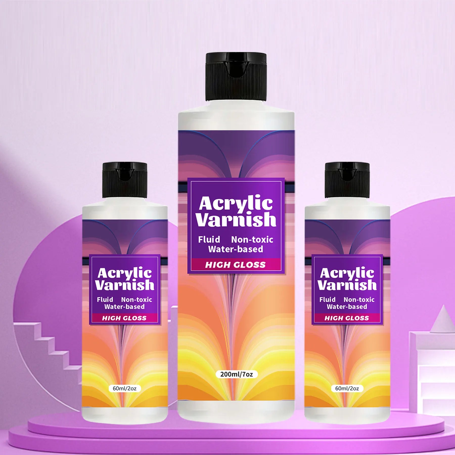 200ML Acrylic Varnish – High Gloss Clear Protective Sealant for Paintings & Crafts