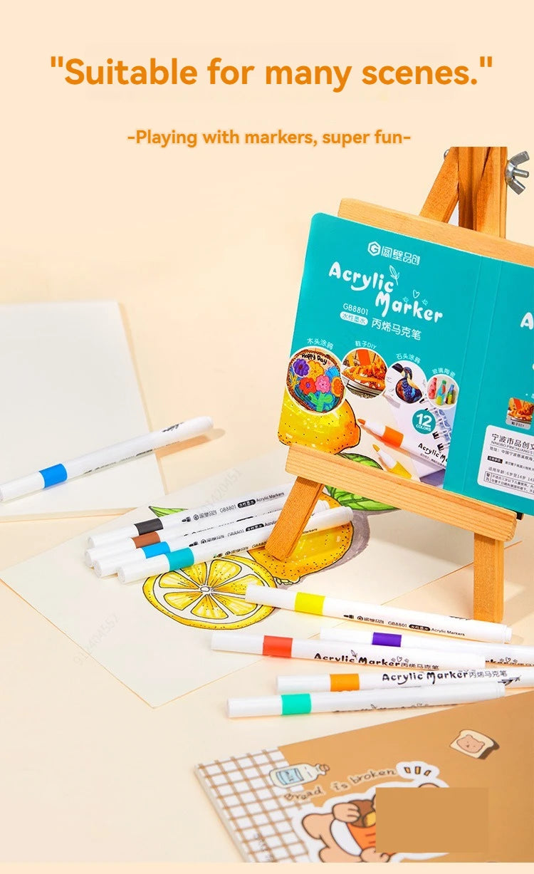 12–80 Color Acrylic Paint Marker Set