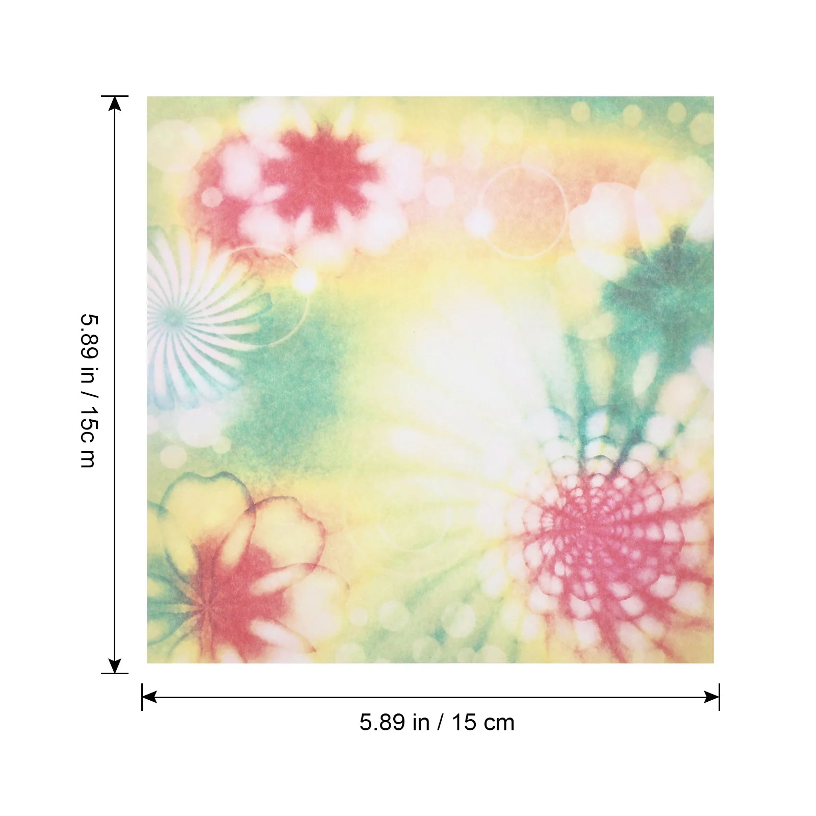 100 Sheets Square Shape Paper Foldings Double Sided Sheet Creative Origami for DIY Crafts Projects Flower+Floral