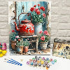 DIY Digital Oil Painting Kettle Flower – Paint by Numbers Canvas Kit