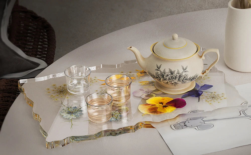 Tray Epoxy Resin Silicone Mold DIY Large Rectangle Tea Plate Coaster Resin Mold For Home Decoration Craft Making Art Supplies