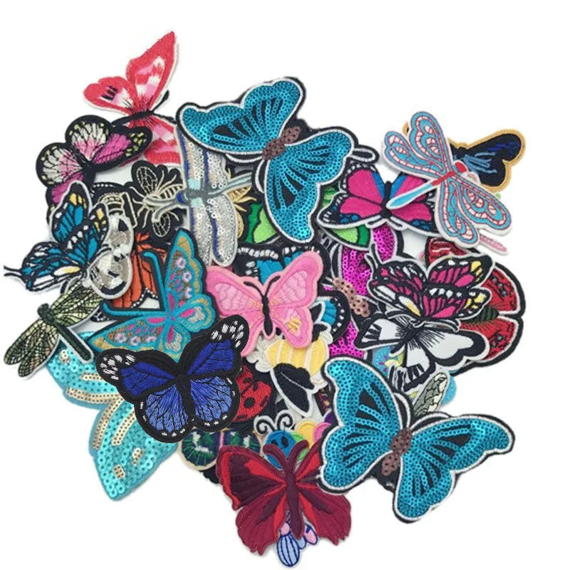 Random Mix Embroidered Iron-On Patches – DIY Clothing & Jeans Applique
