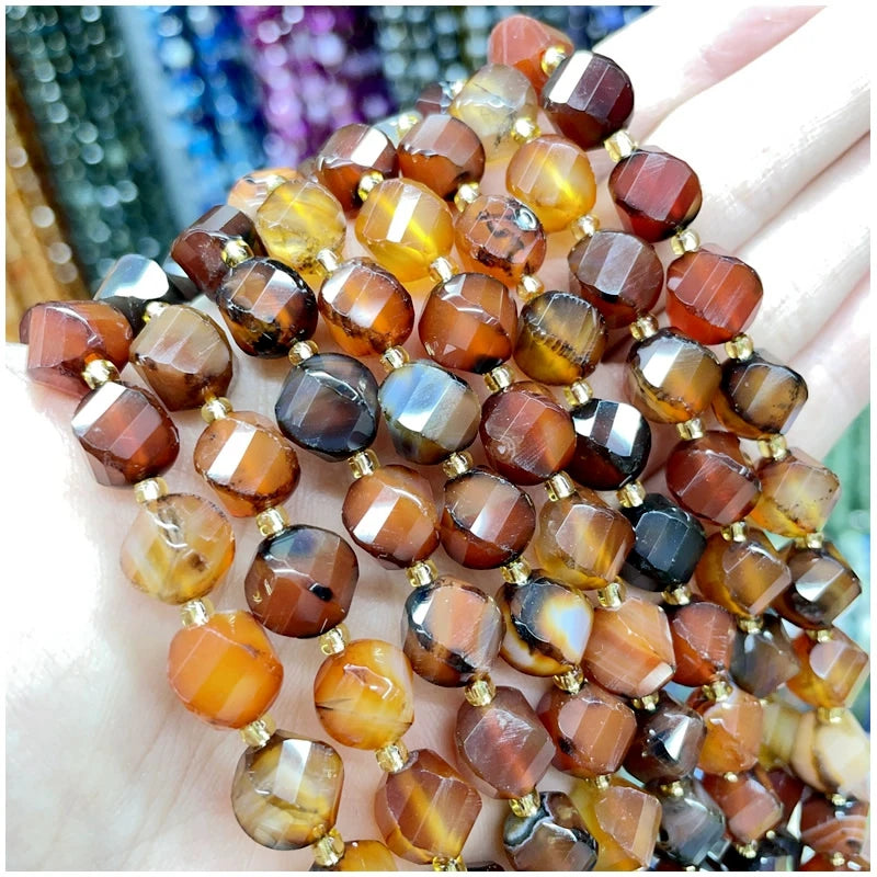 Natural Amethyst, Tiger Eye & Agate S-Shaped Gemstone Beads – DIY Jewelry Supplies