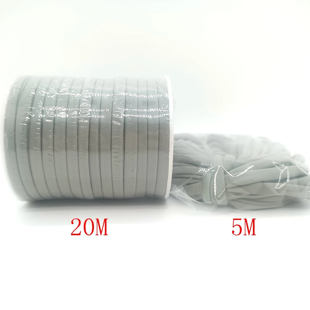 5mm Elastane Cord – Plain Color Hollow Stitched Elastic Band (46 Colors)