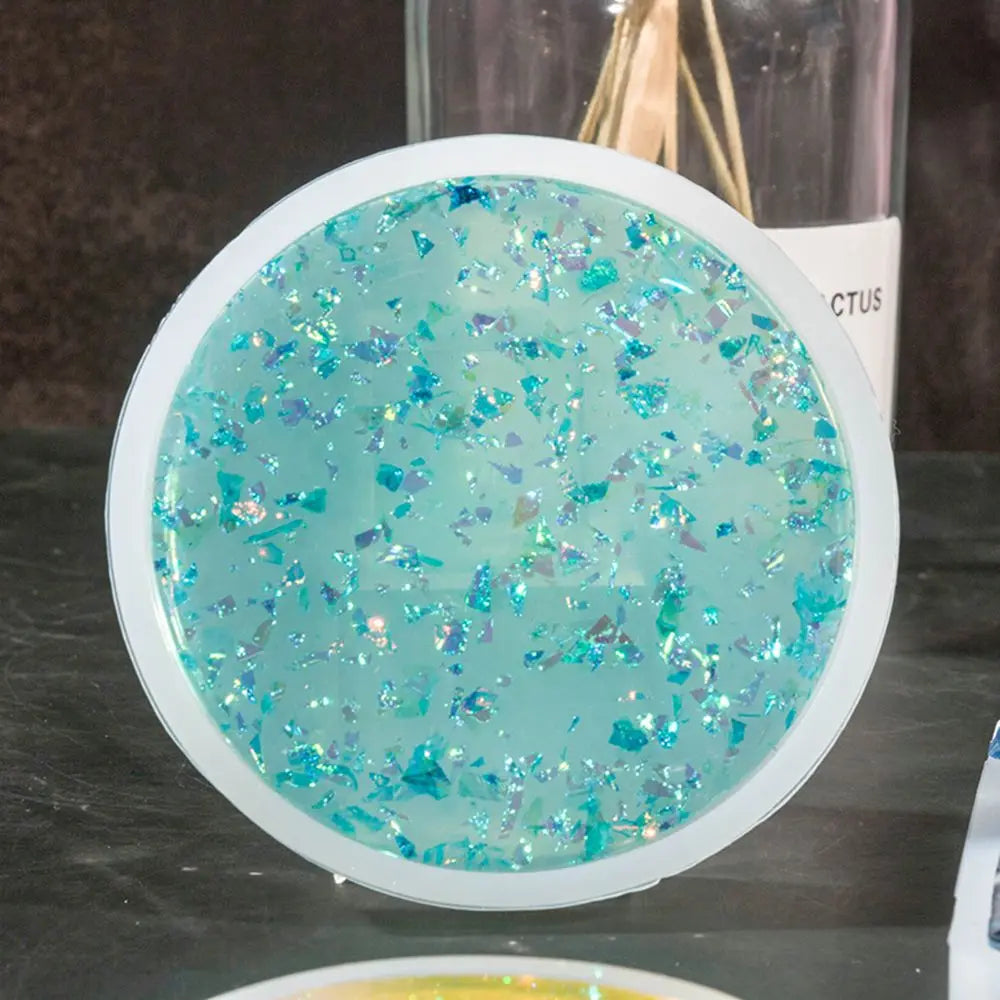 Transparent Round Resin Coaster & Pendant Silicone Mold – DIY Epoxy & Agate Casting