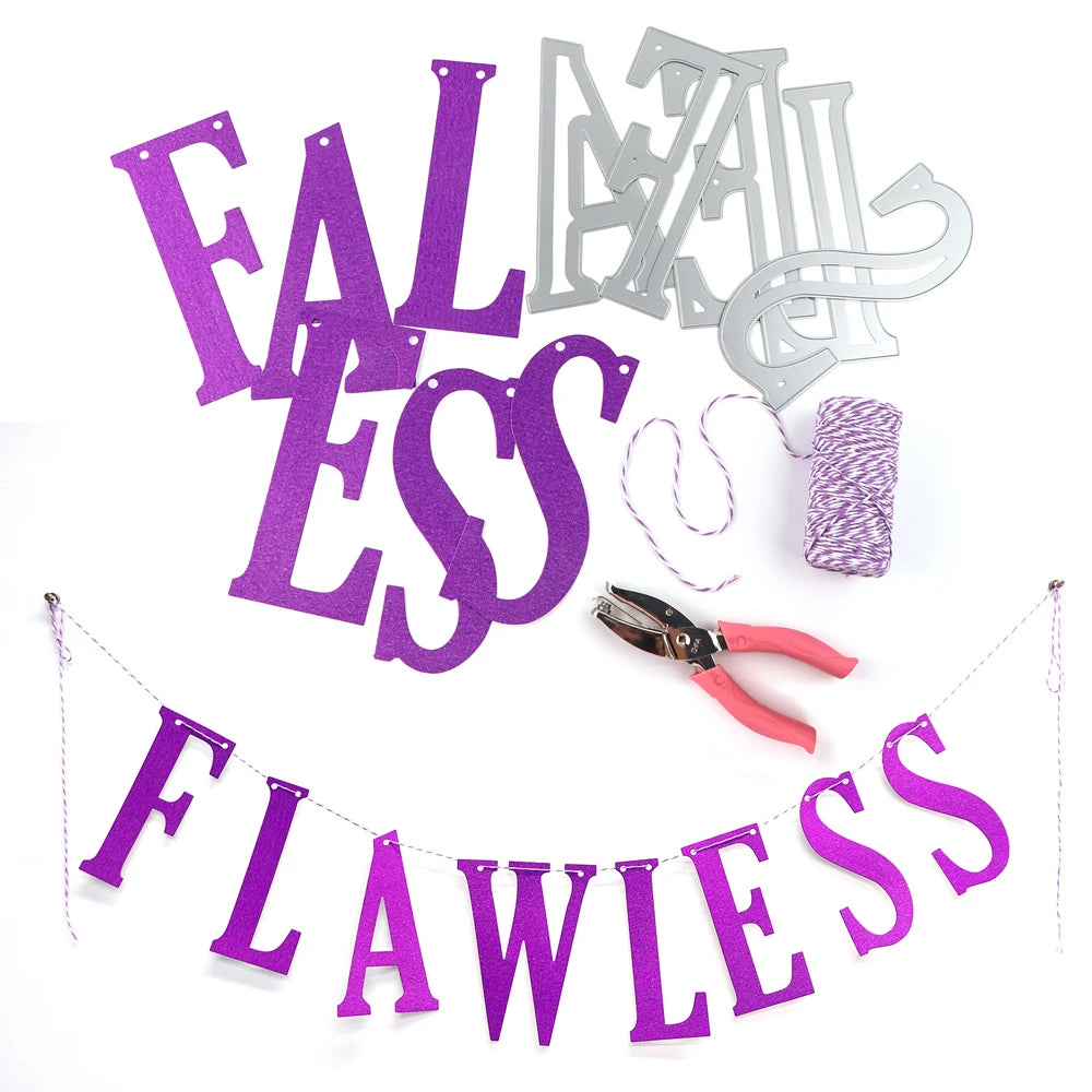 20cm A–Z Metal Letter Cutting Dies – 26 Capital Alphabets for DIY Crafts