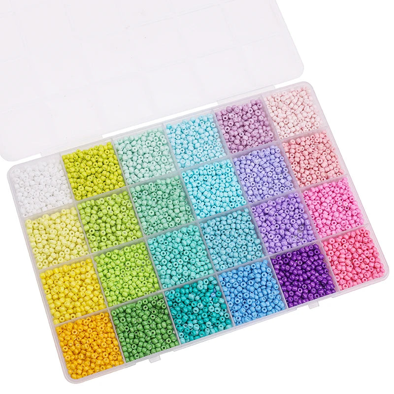 24-Grid Rice Bead Set (5200PCS) – Colorful DIY Jewelry Making Kit