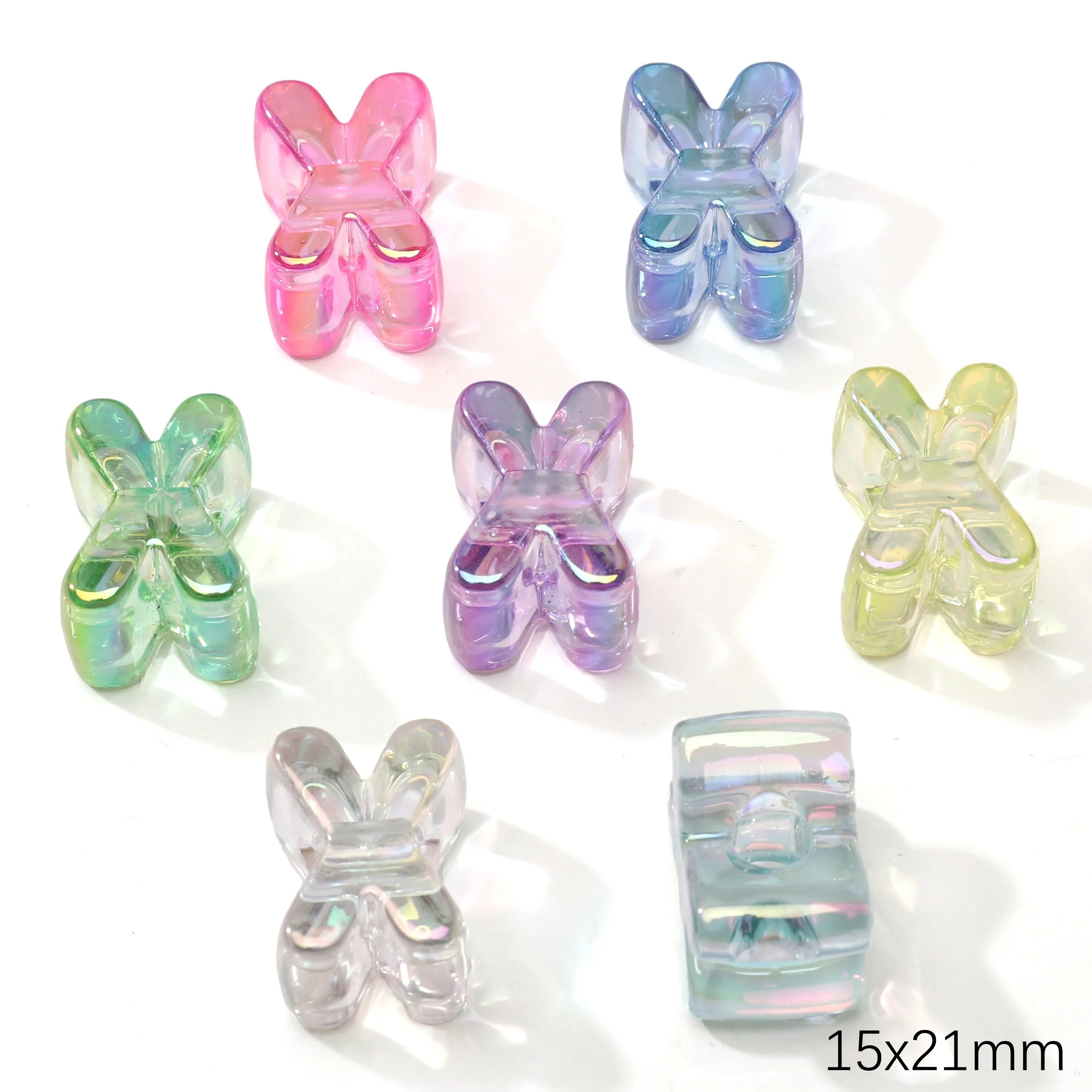 Mixed Color Acrylic Letter Beads – 5PCS Clear Spacer Beads for Jewelry & DIY Crafts