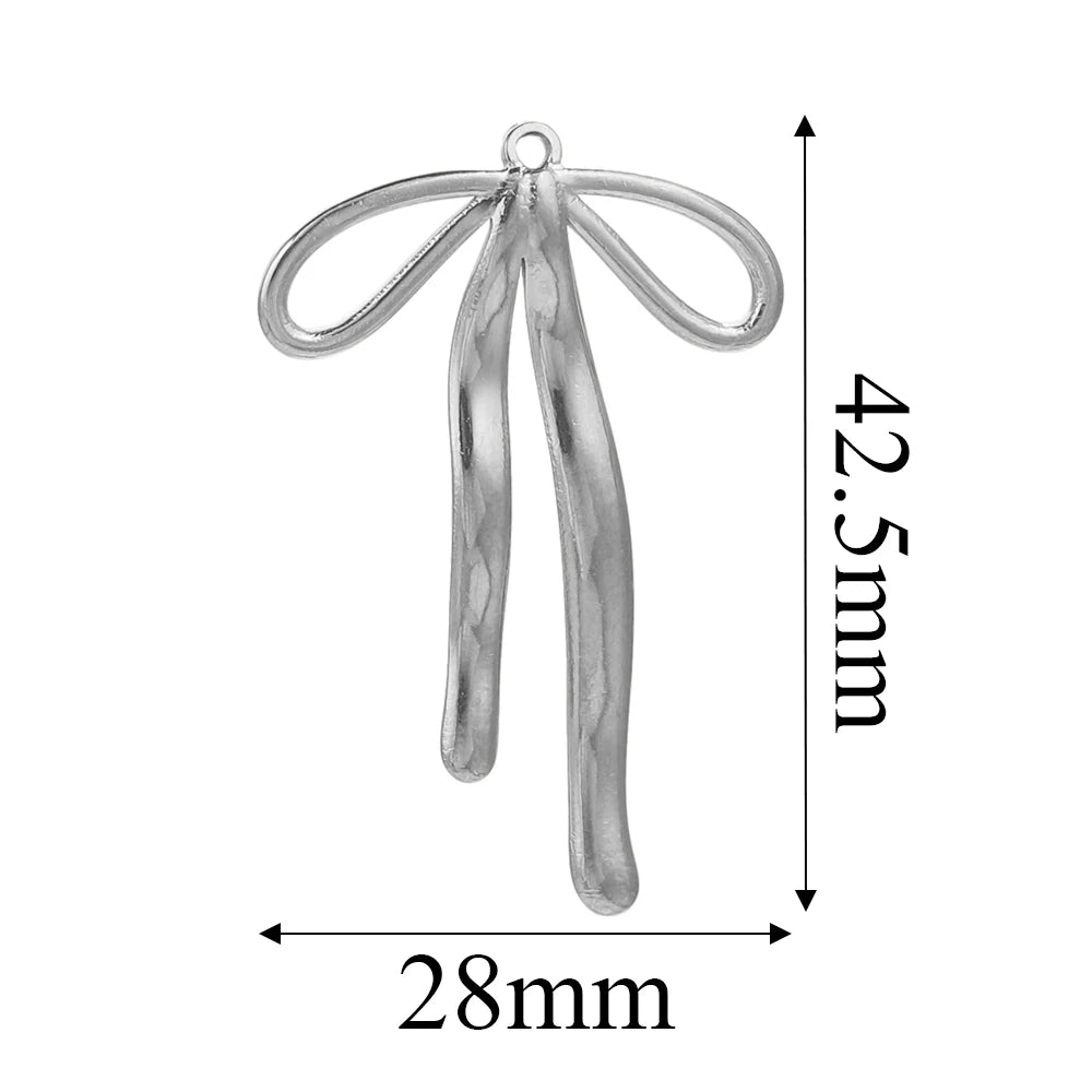 5PCS Gold Stainless Steel Charms – DIY Jewelry Pendants & Accessories