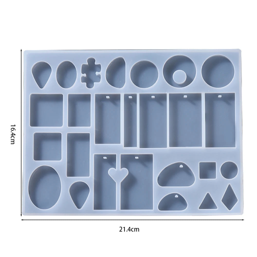 DIY Earring & Charm Mold – Heart, Leaf, Moon Shapes