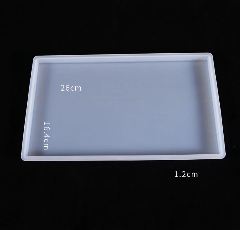 Tray Epoxy Resin Silicone Mold DIY Large Rectangle Tea Plate Coaster Resin Mold For Home Decoration Craft Making Art Supplies