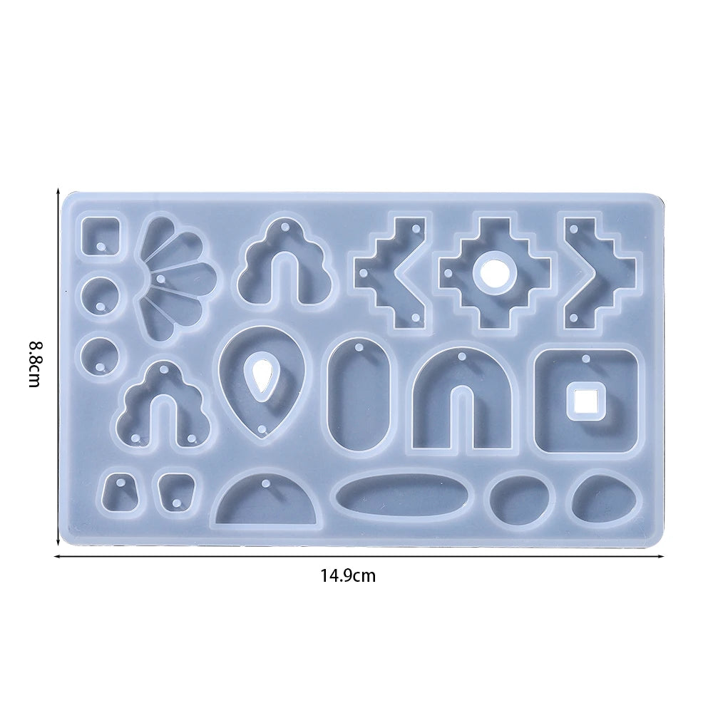 DIY Earring & Charm Mold – Heart, Leaf, Moon Shapes