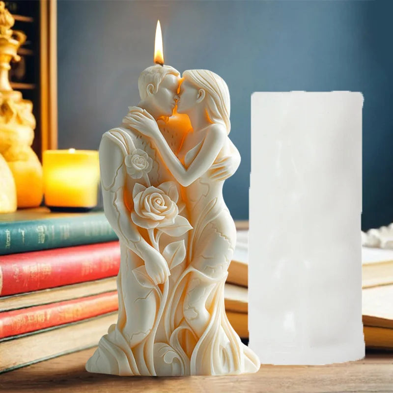 Couple Embossed Spherical Candle Mold