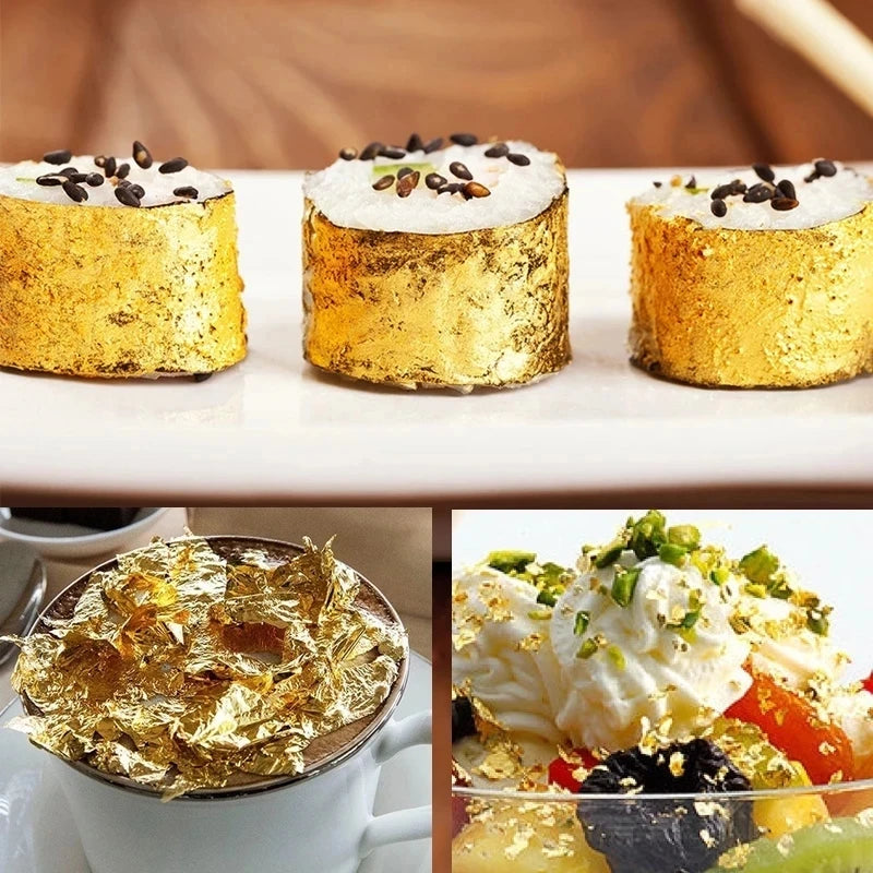 Aomily 100 Sheets 9x9cm Gold Leaf – Gilding for Crafts & Furniture