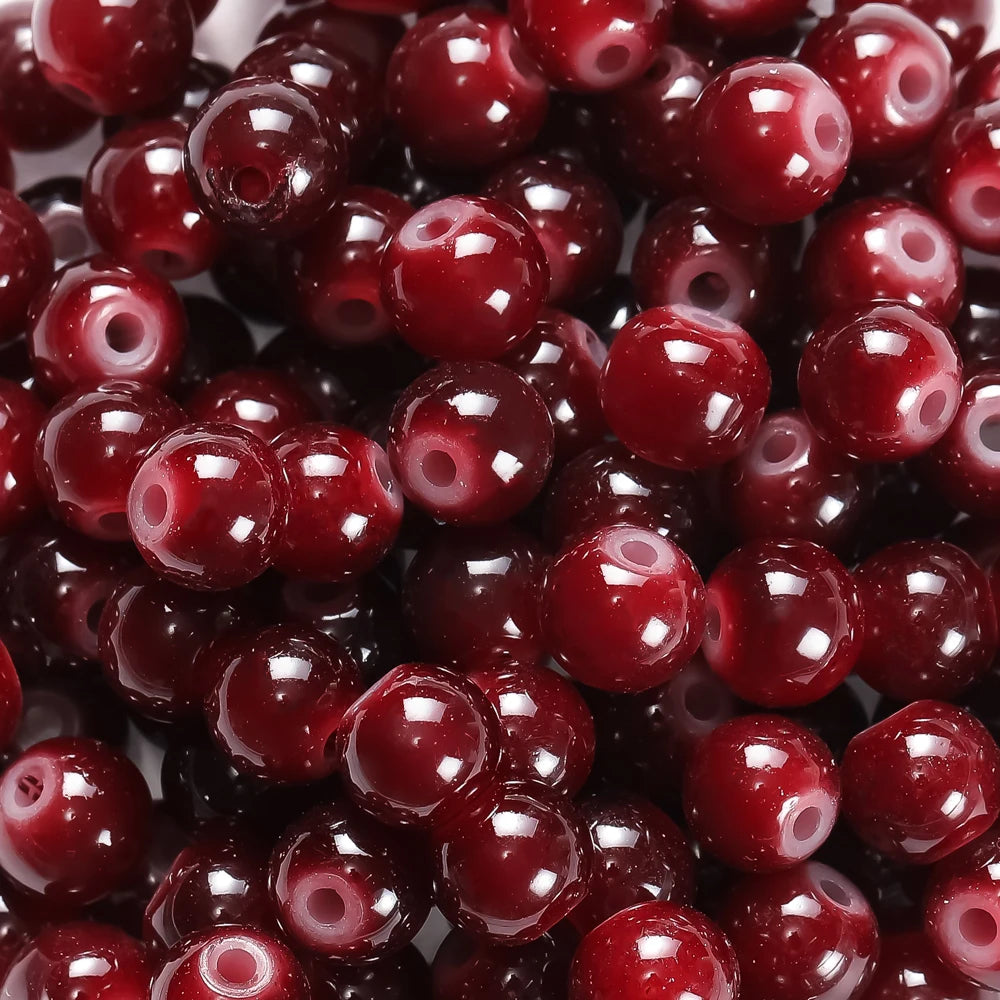 6mm Glass Round Beads – 30/50PCS Colorful Spacer Beads for DIY Jewelry