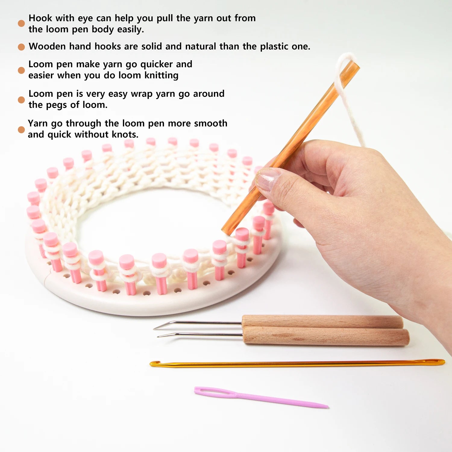 Quick Knit Loom Set – Tubular Knitting Pen for Scarves & Hats