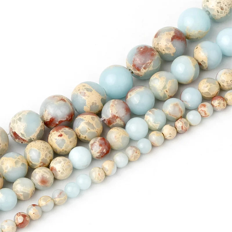 Natural Stone Beads – Lava, Jasper, Tiger Eye & Quartz 6-10mm for Jewelry DIY