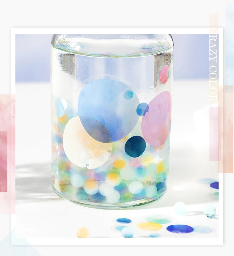 Watercolor Cartoon Stickers – 20PCS Aesthetic Scrapbook & Journal Label Set