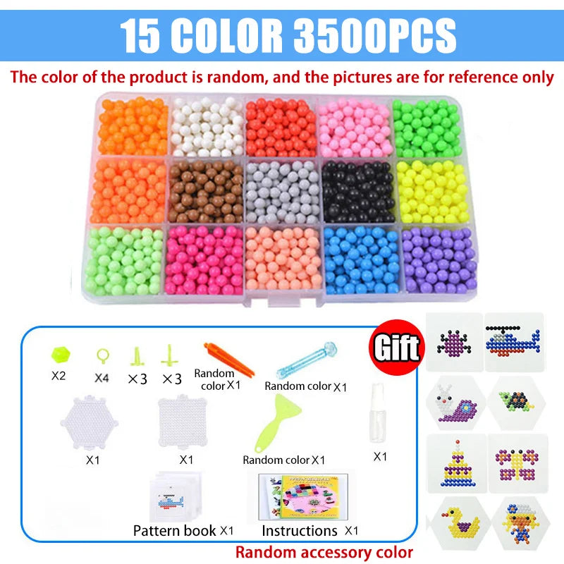 Magic Water Fuse Beads Set – DIY Sticky Beads Craft Kit