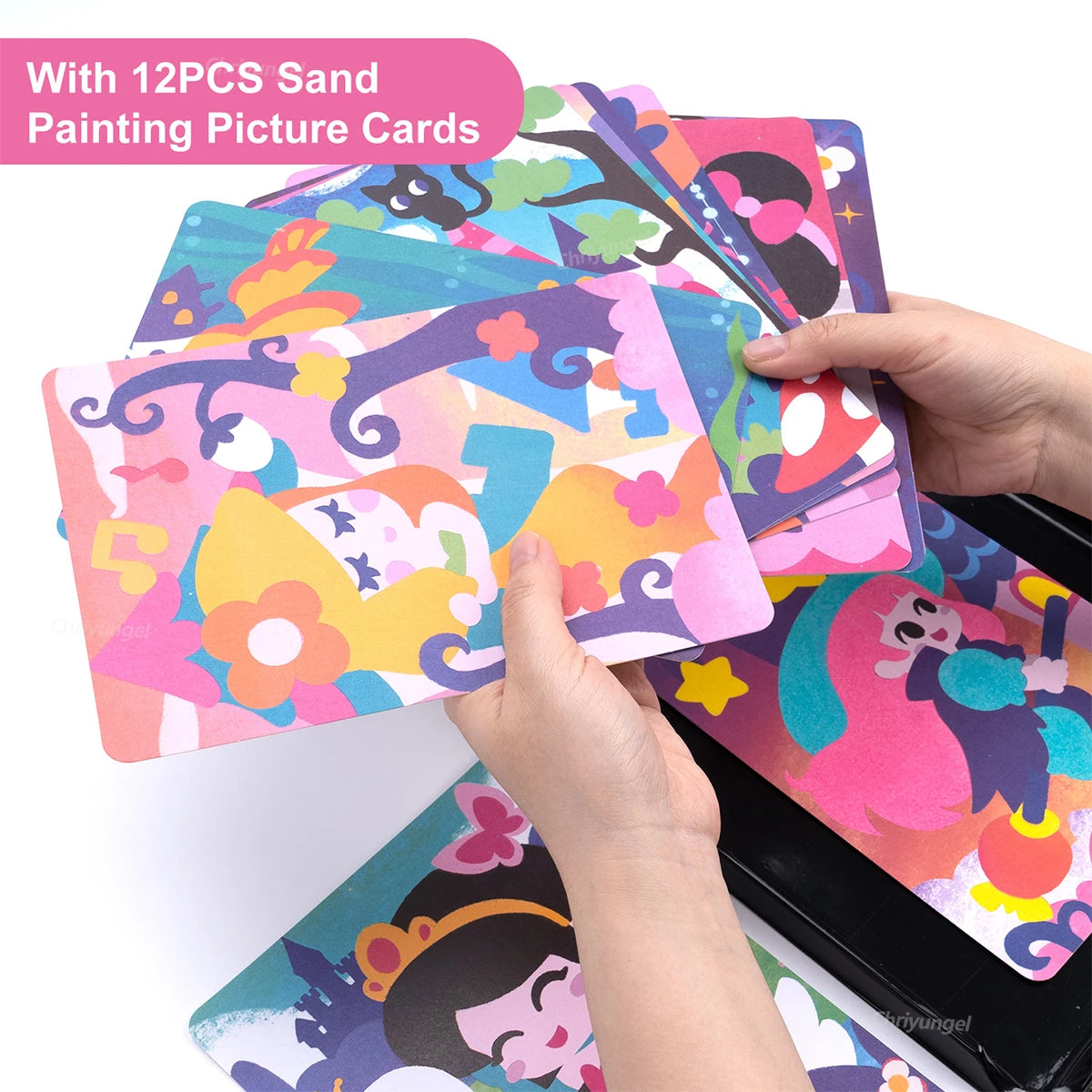 Magic Sand Art Kit – Princess, Castle & Animal Cards