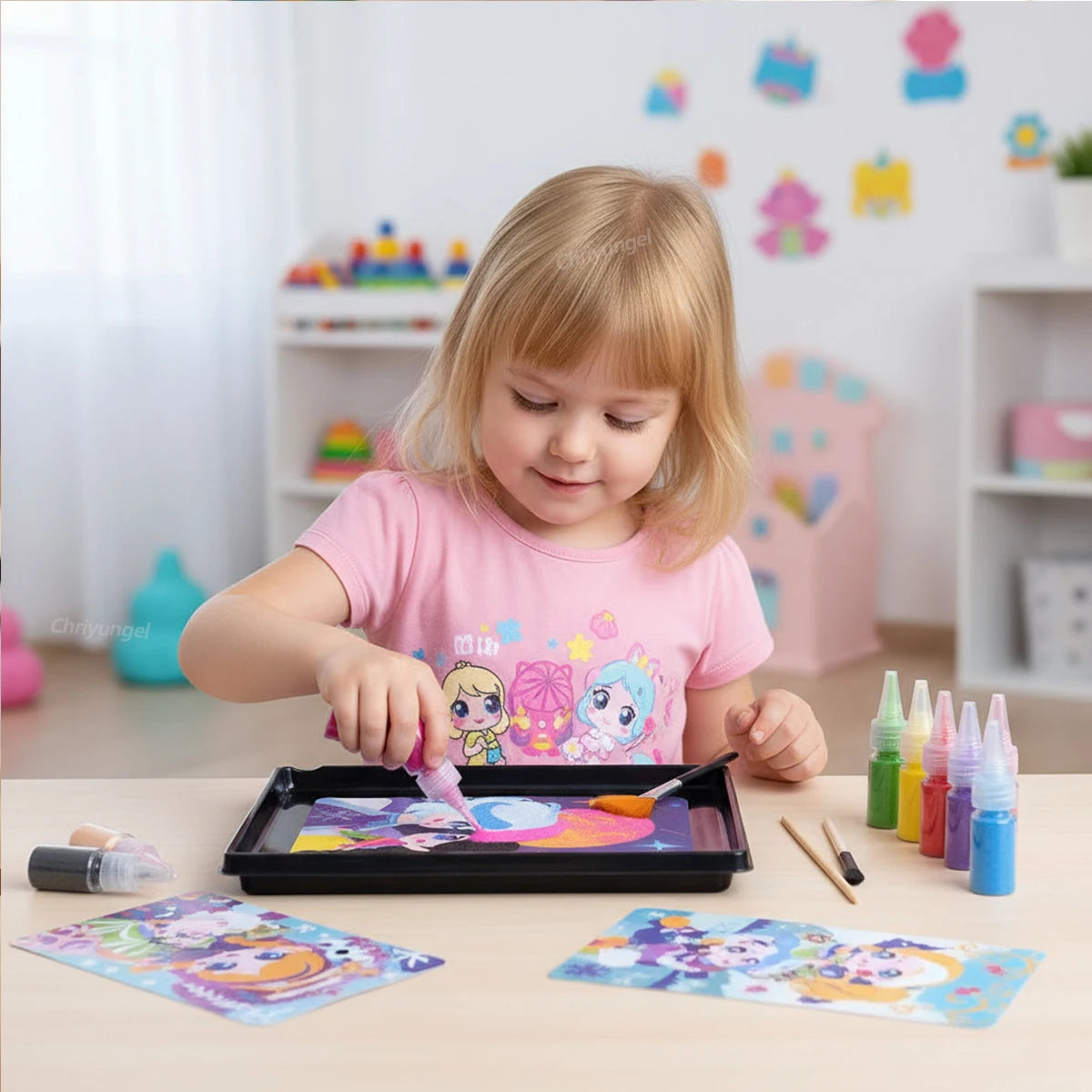 Magic Sand Art Kit – Princess, Castle & Animal Cards