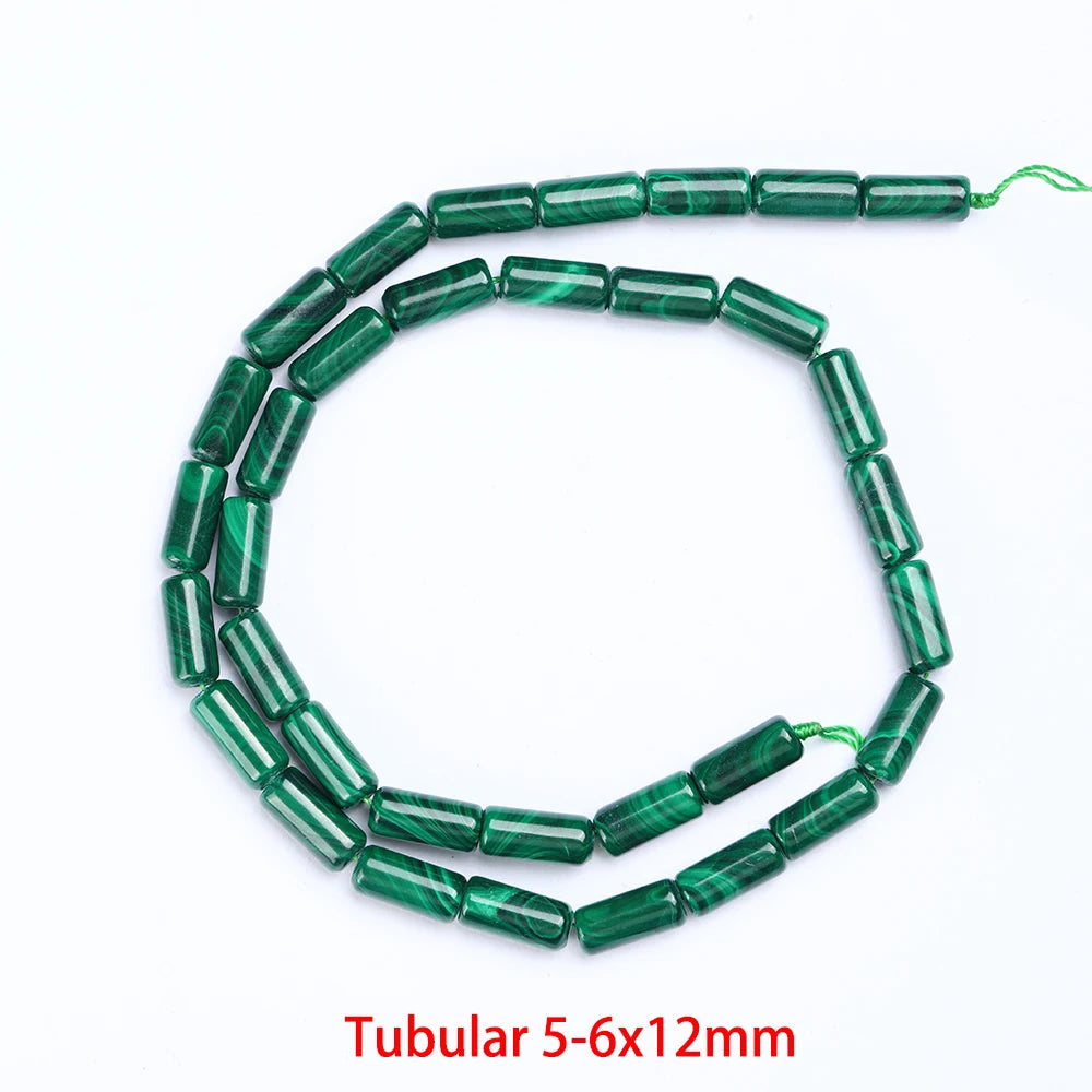 Natural Malachite Beads – Rice & Tubular Loose Beads for DIY Jewelry