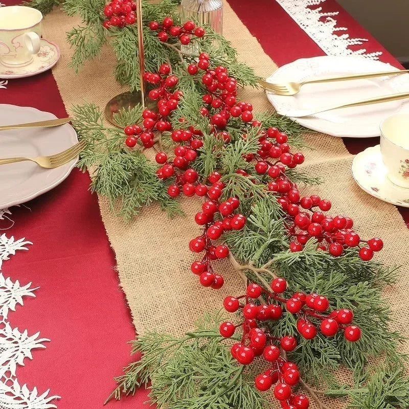 Artificial Holly Berry Stems – Christmas Décor