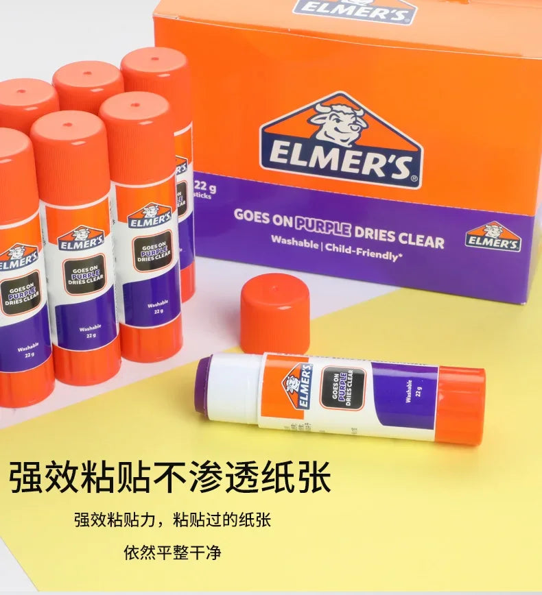 Elmer's Transparent Solid Glue Stick Color-changing Glue, Washable, Suitable for Handcraft DIY, Cosplay,Eyebrow Shaping