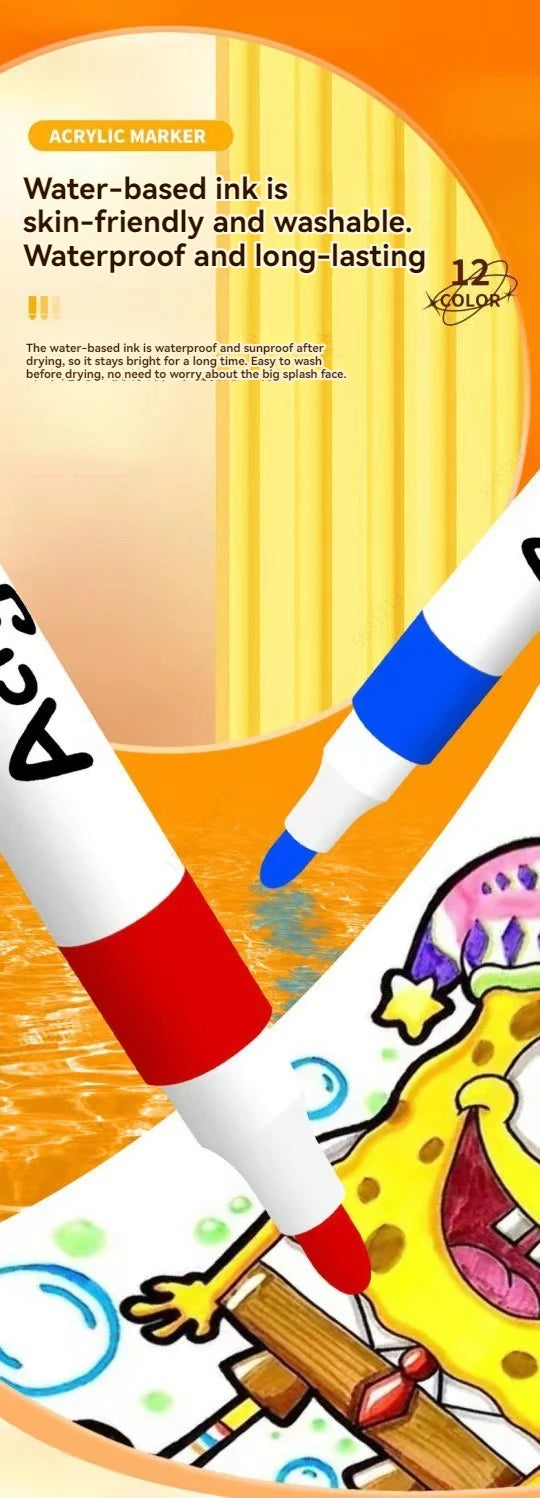 12–80 Color Acrylic Paint Marker Set