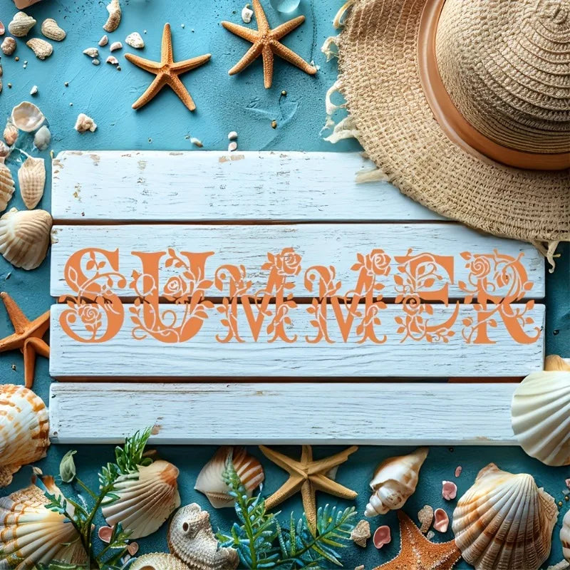 Floral Alphabet & Number Stencil Set – Reusable PET