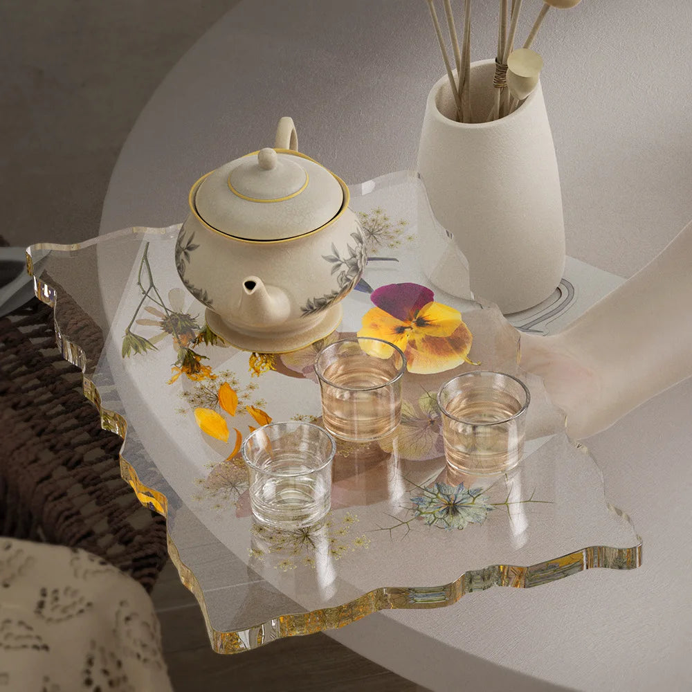 Tray Epoxy Resin Silicone Mold DIY Large Rectangle Tea Plate Coaster Resin Mold For Home Decoration Craft Making Art Supplies