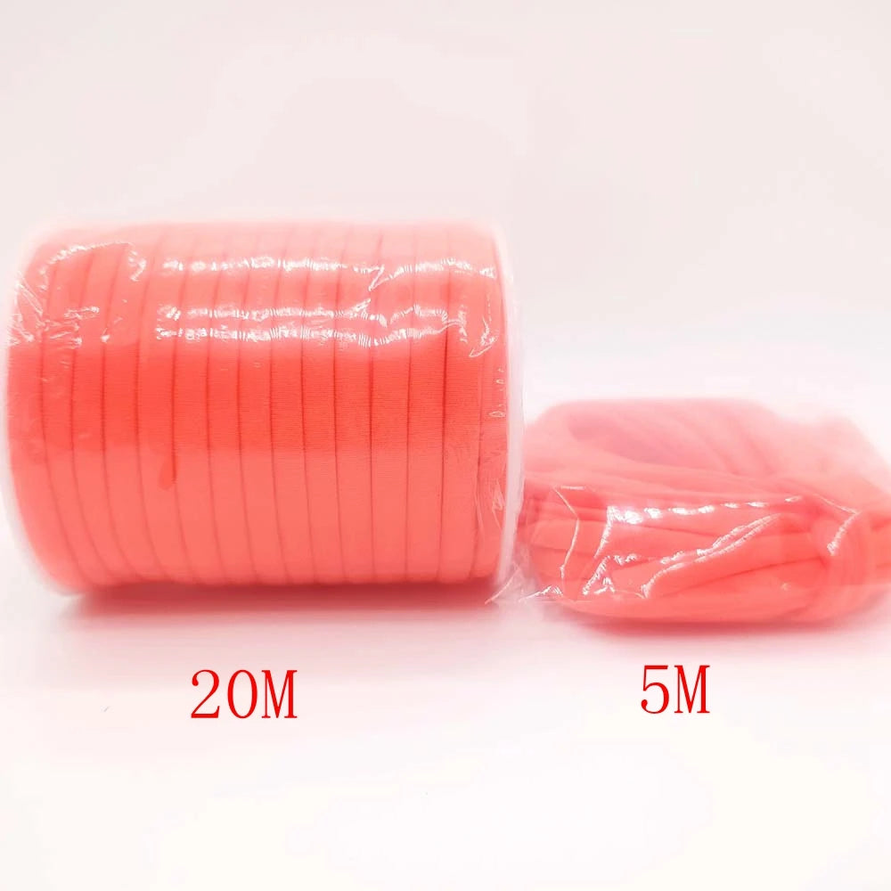 5mm Elastane Cord – Plain Color Hollow Stitched Elastic Band (46 Colors)