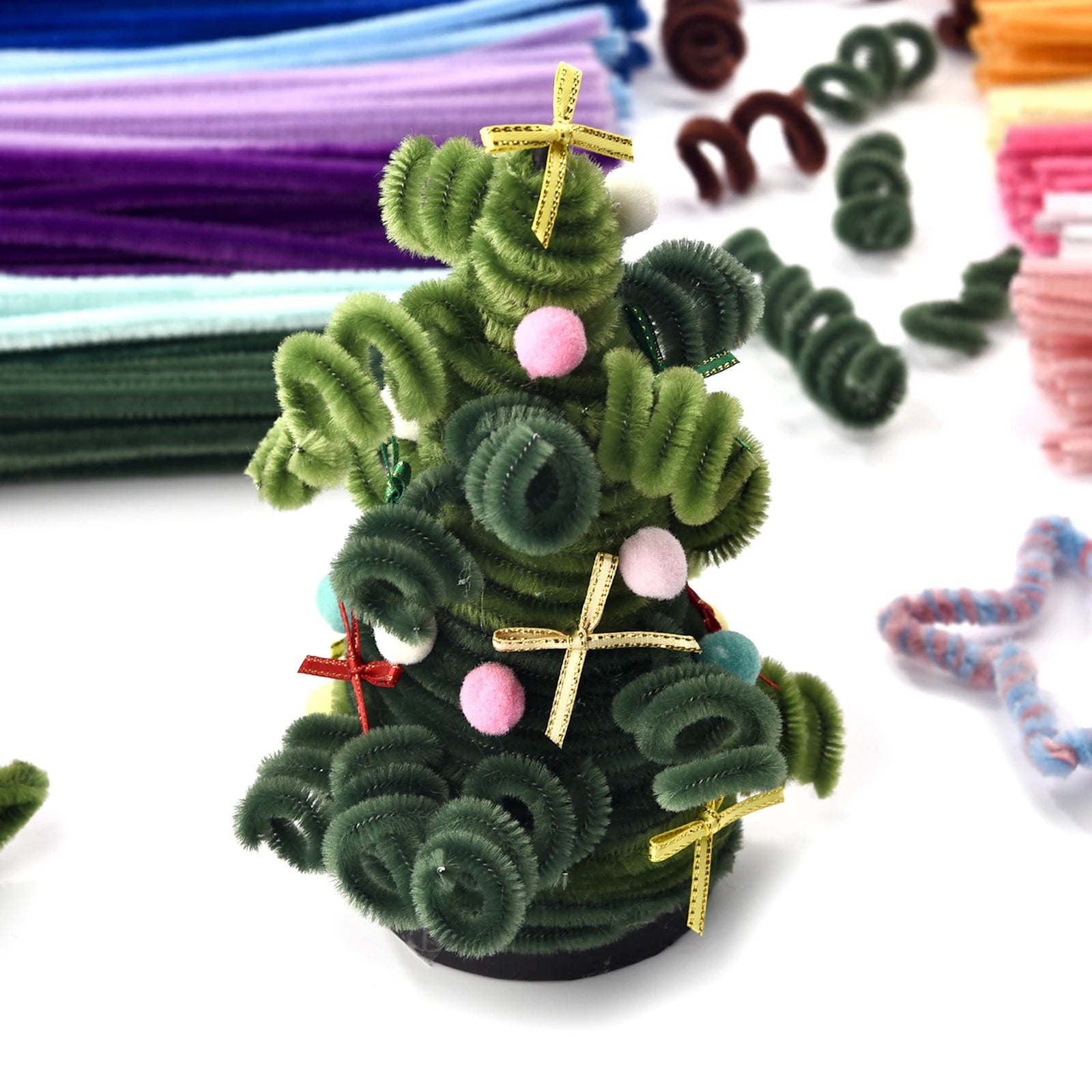100pcs Chenille Stems – DIY Craft Pipe Cleaners for Kids